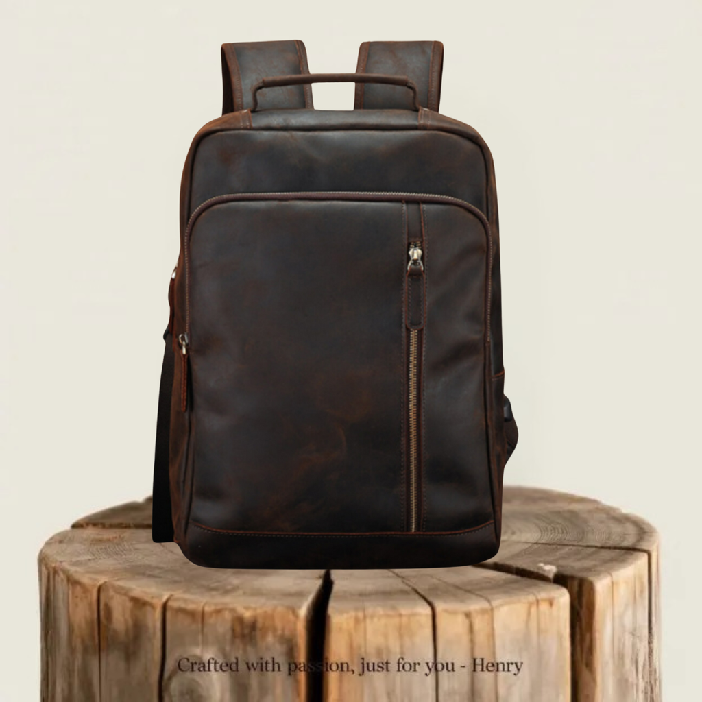 Portly | Crazy Horse Leather Backpack