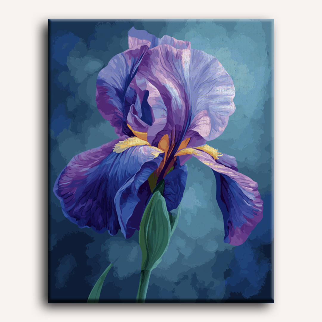 Malen nach Zahlen - Violette Blüte