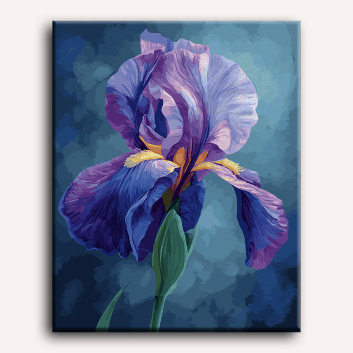 Malen nach Zahlen - Violette Blüte