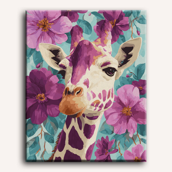 Malen nach Zahlen - Lila Giraffe