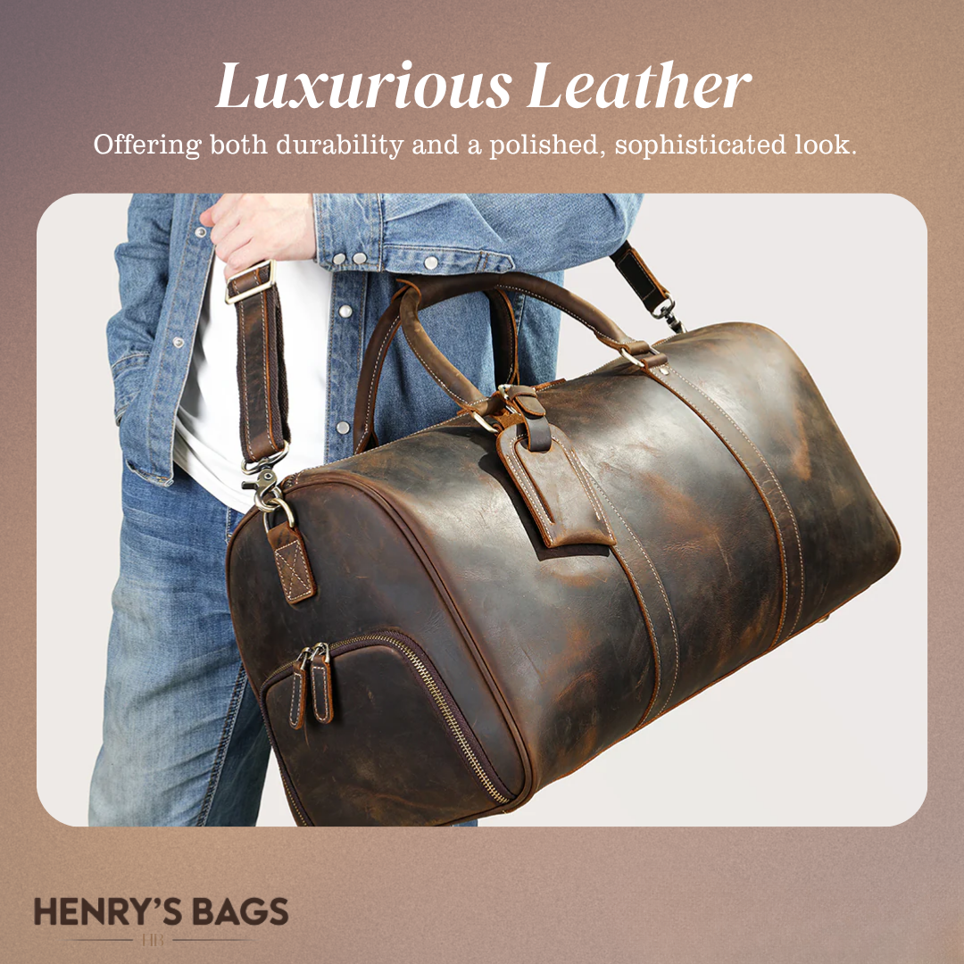 Rhett | Vintage Full-Grain Leather Duffel for Refined Travel
