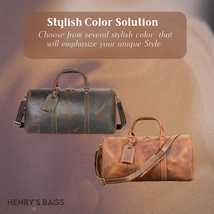 Rhett | Vintage Full-Grain Leather Duffel for Refined Travel