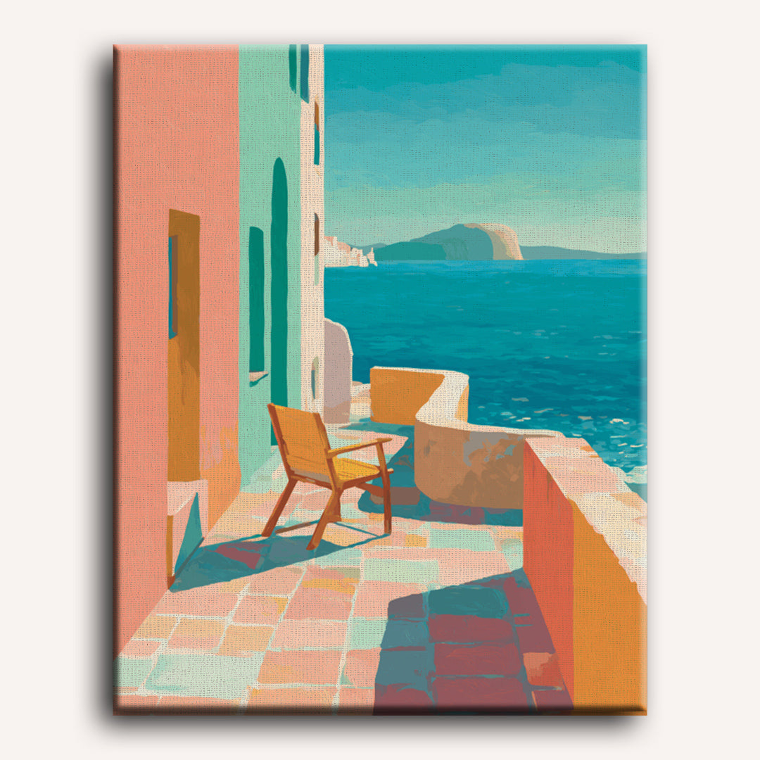 Malen nach Zahlen - Sonnige Terrasse