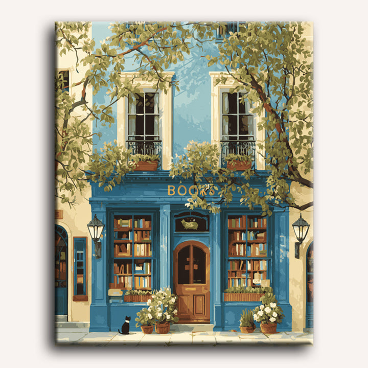 The Blue Bookshop | Paint by Number