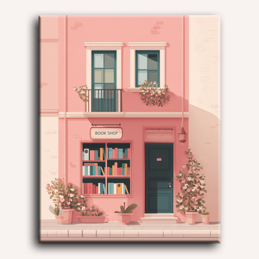 Malen nach Zahlen - Die rosafarbene Buchhandlung
