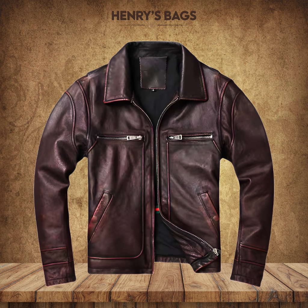 Thomas | Rugged Trucker Style Leather Jacket