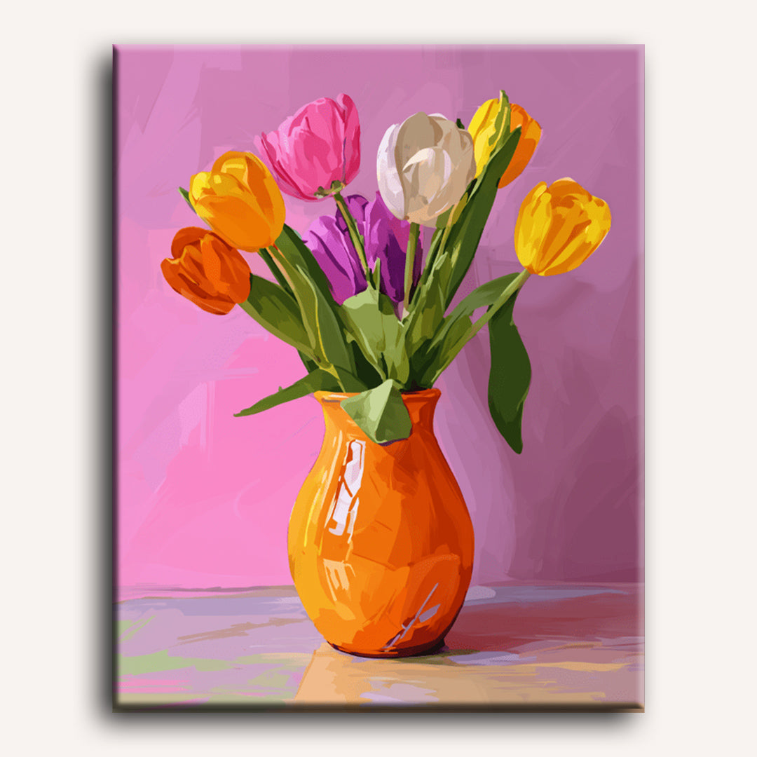 Malen nach Zahlen - Tulpenstrahlen