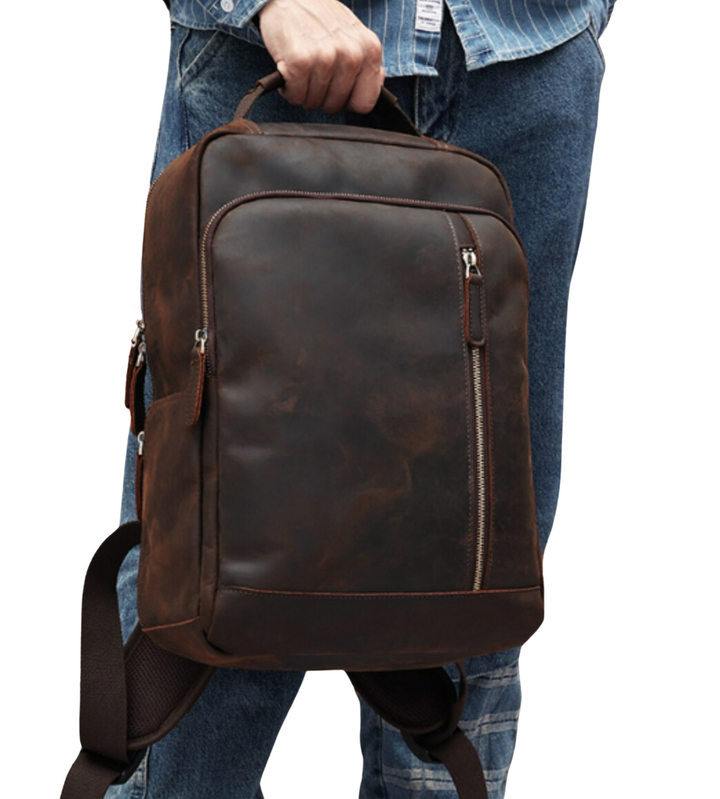Portly | Crazy Horse Leather Backpack (BUY 1 GET 1 FREE)
