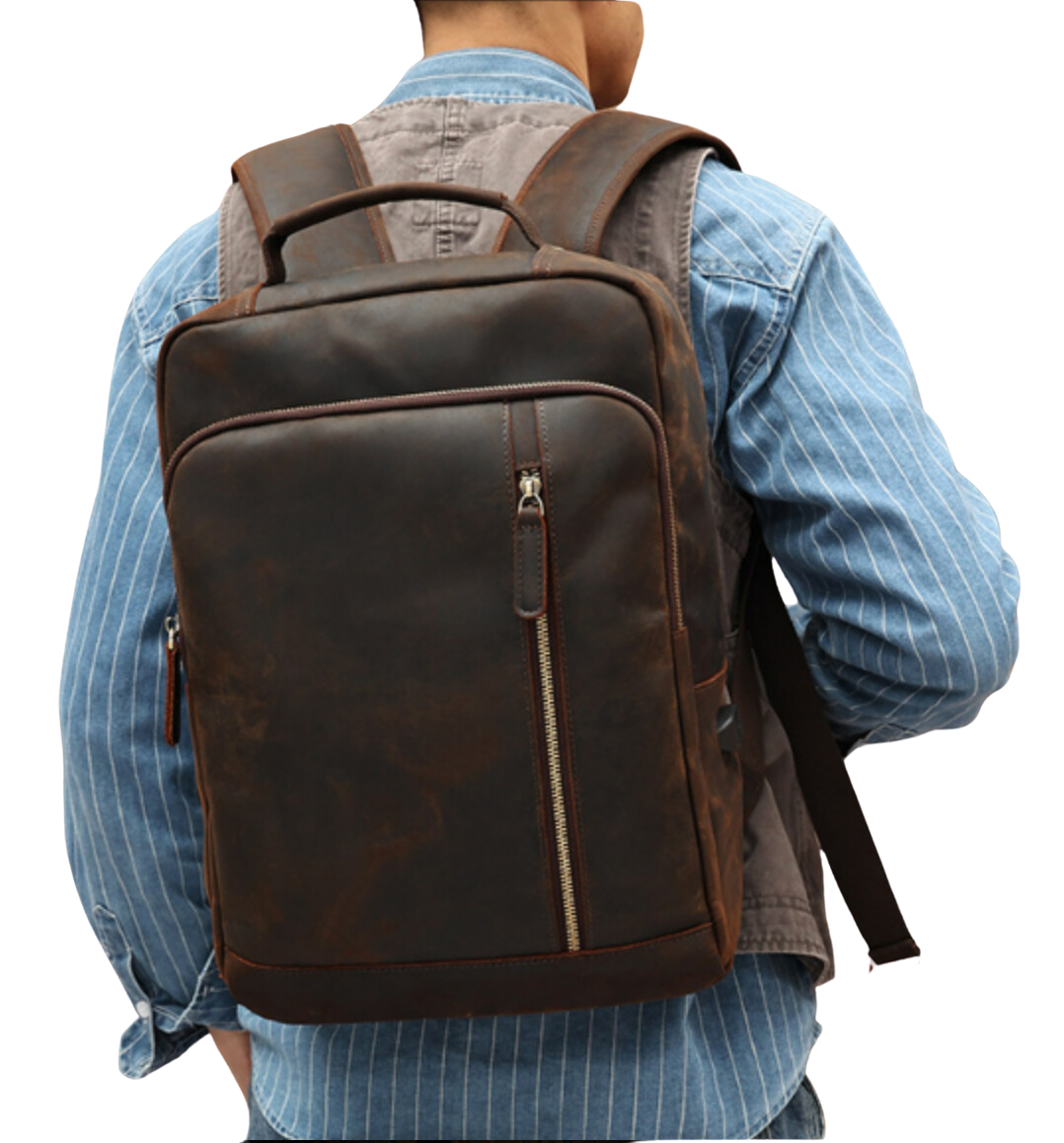 Portly | Crazy Horse Leather Backpack (BUY 1 GET 1 FREE)