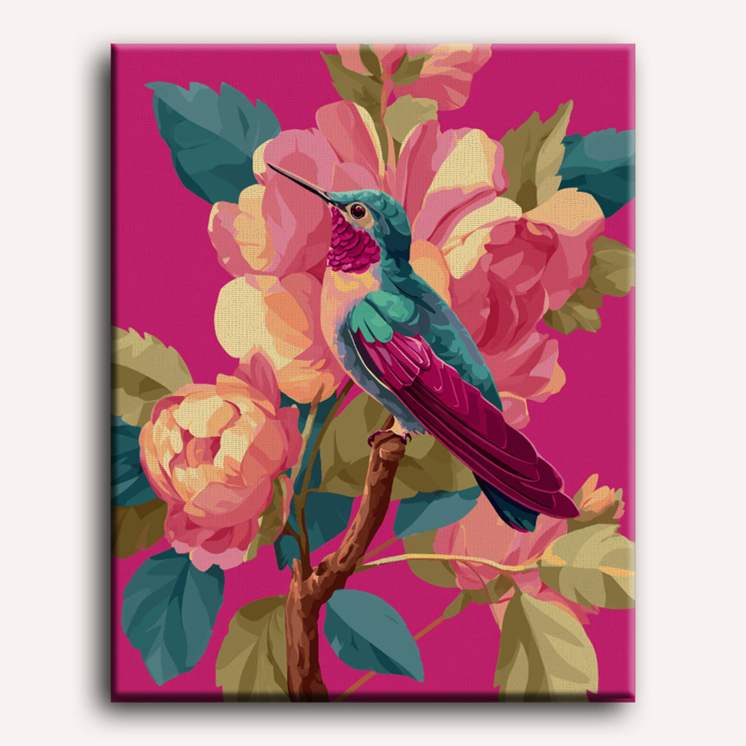 Malen nach Zahlen - Lebhafter Kolibri