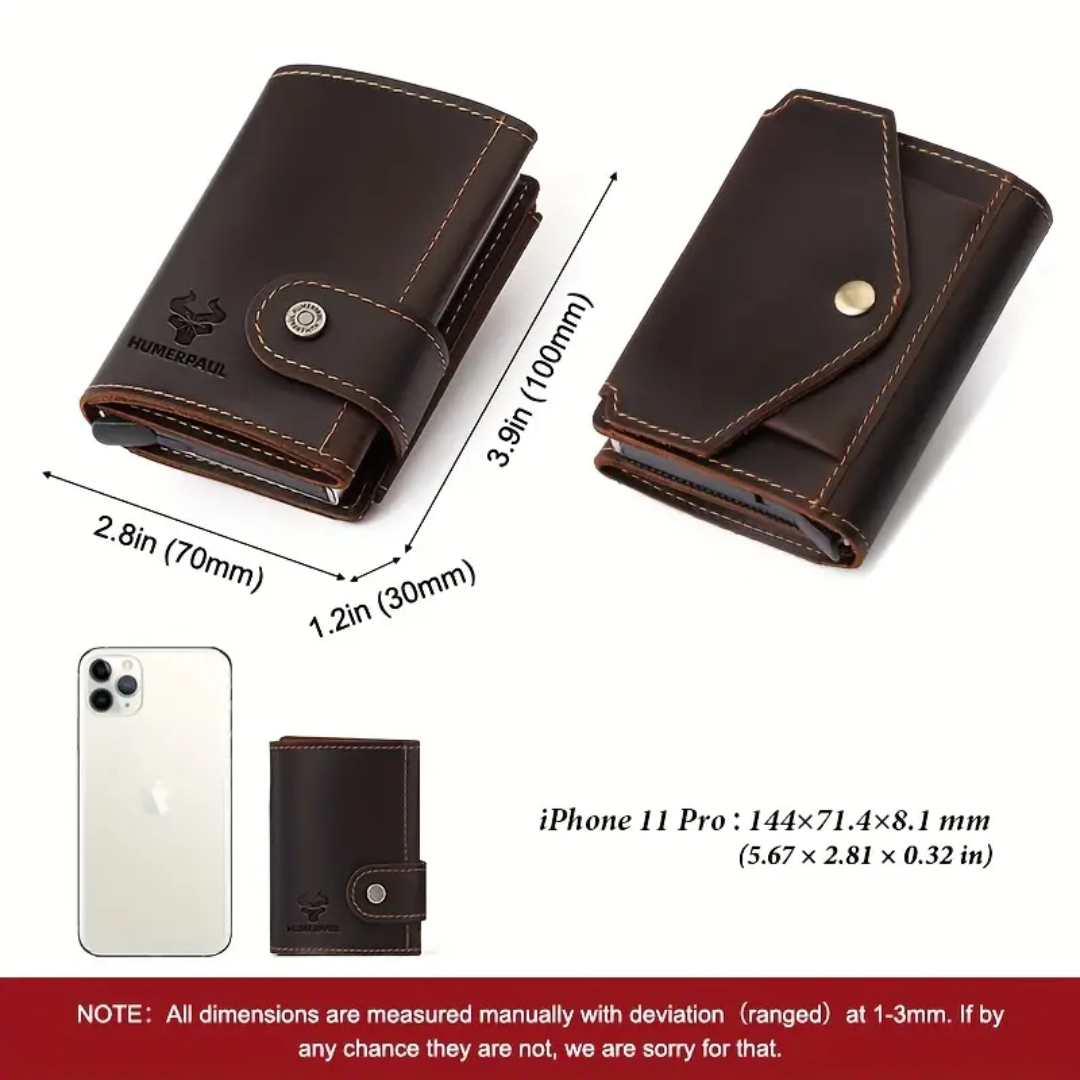 Mark | RFID Leather Money Clip | Wallet (BUY 1 GET 1 FREE)