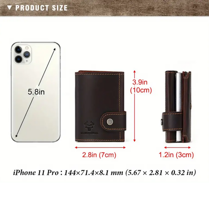 Mark | RFID Leather Money Clip | Wallet (BUY 1 GET 1 FREE)