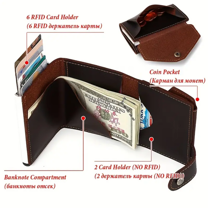 Mark | RFID Leather Money Clip | Wallet (BUY 1 GET 1 FREE)
