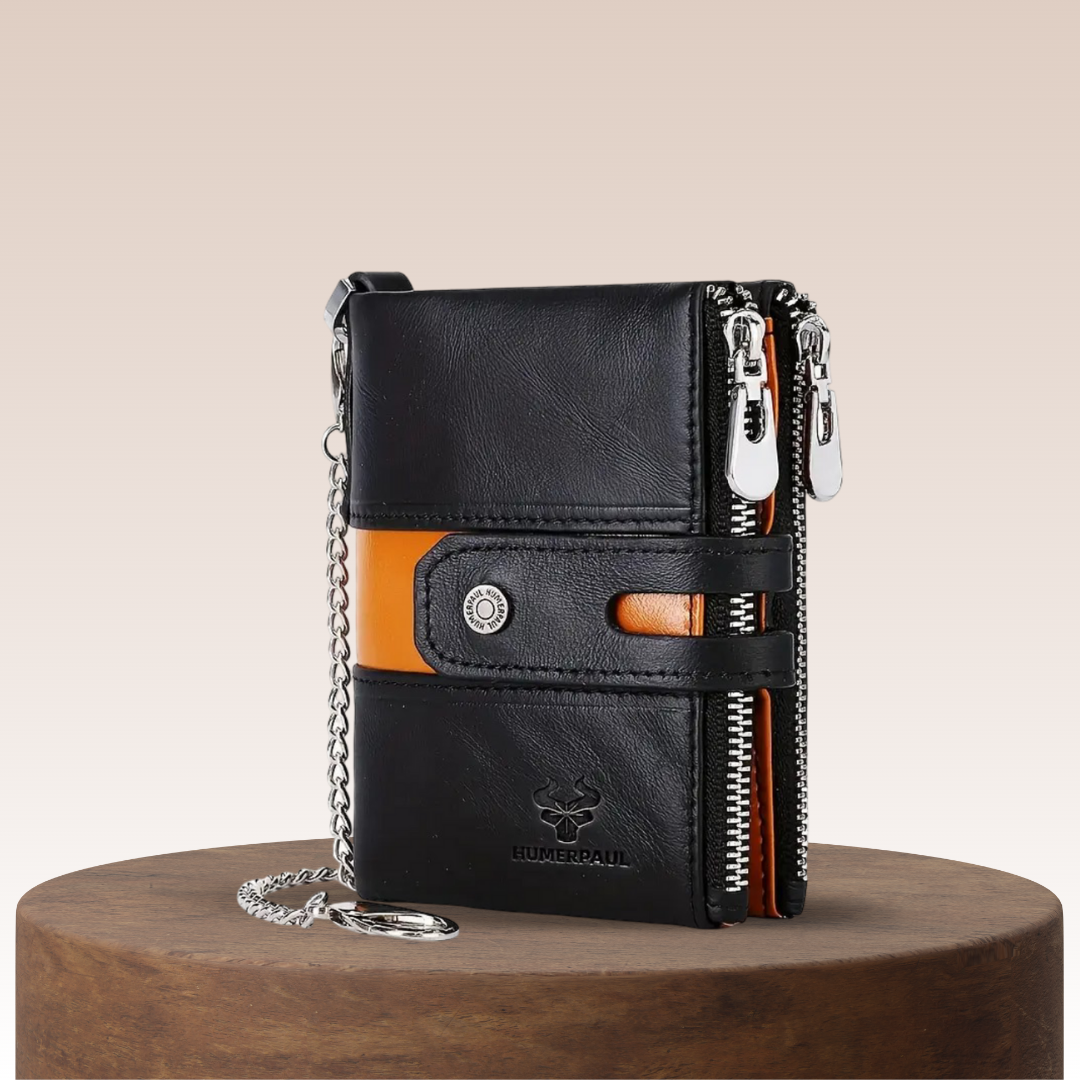 Roque | Leather Chain Strap with Multiple Compartments | Wallet (BUY 1 GET 1 FREE)