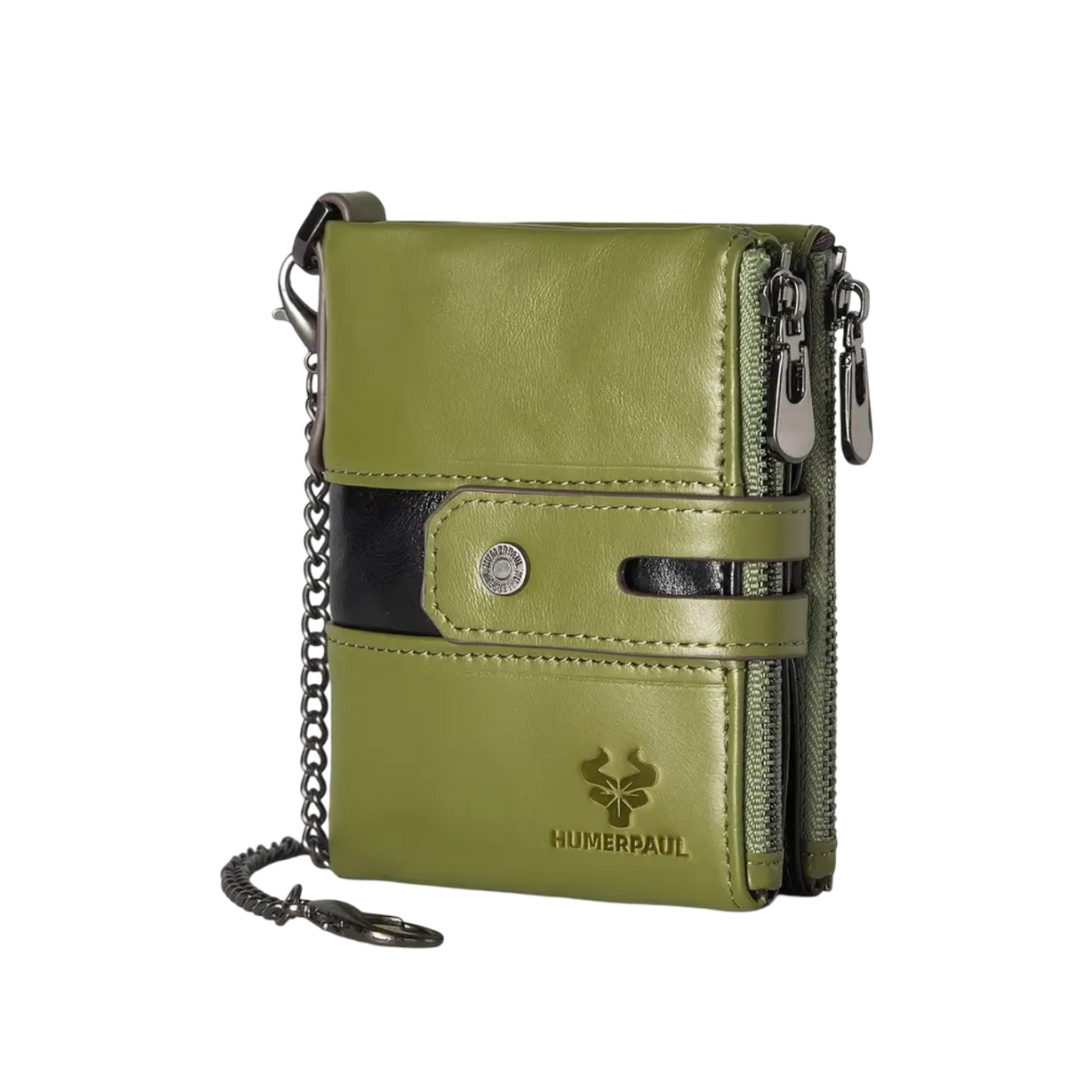 Roque | Leather Chain Strap with Multiple Compartments | Wallet