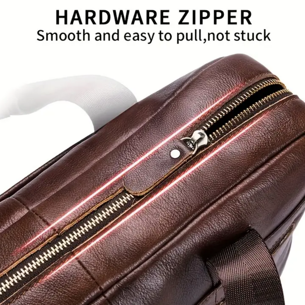 Jacob | Leather Spacious Briefcase Messenger Bag