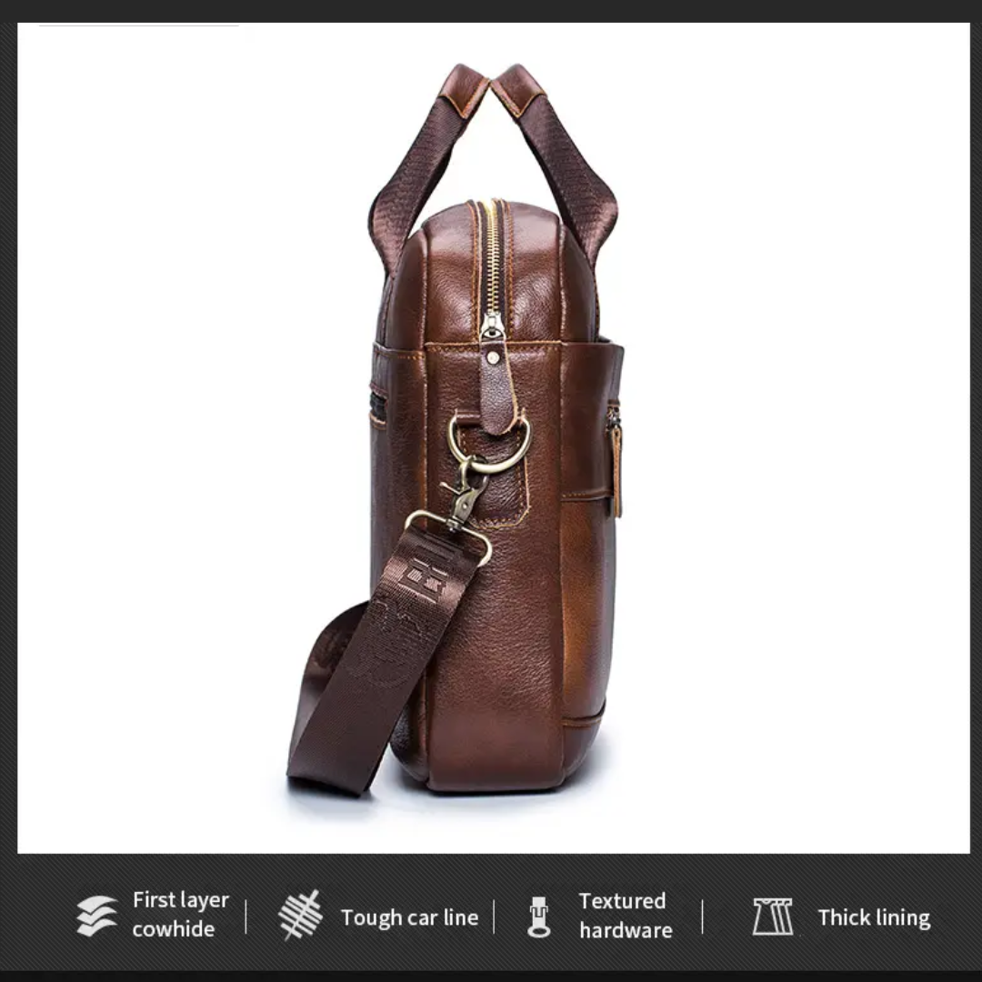 Jacob | Leather Spacious Briefcase Messenger Bag (BUY 1 GET 1 FREE)