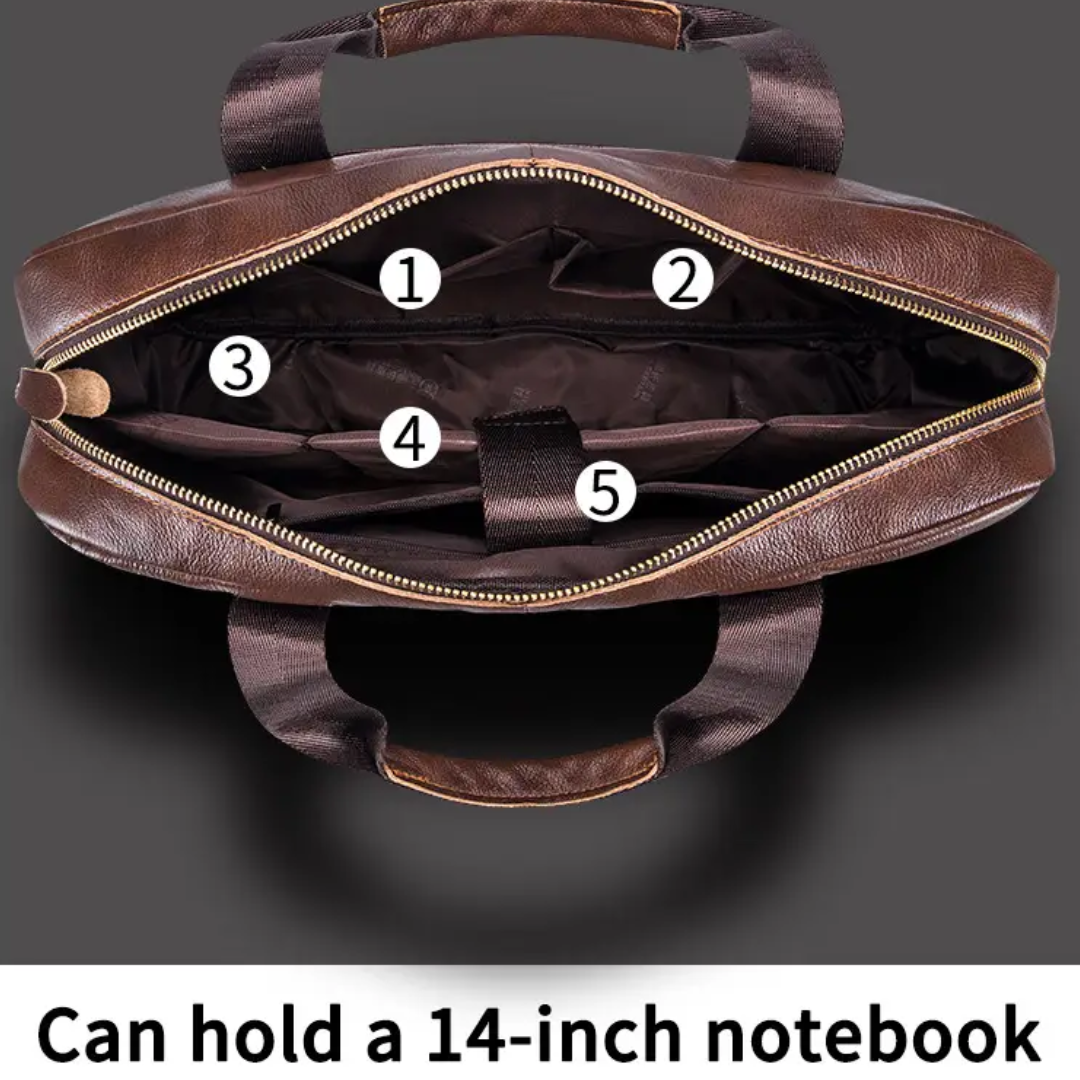 Jacob | Leather Spacious Briefcase Messenger Bag (BUY 1 GET 1 FREE)