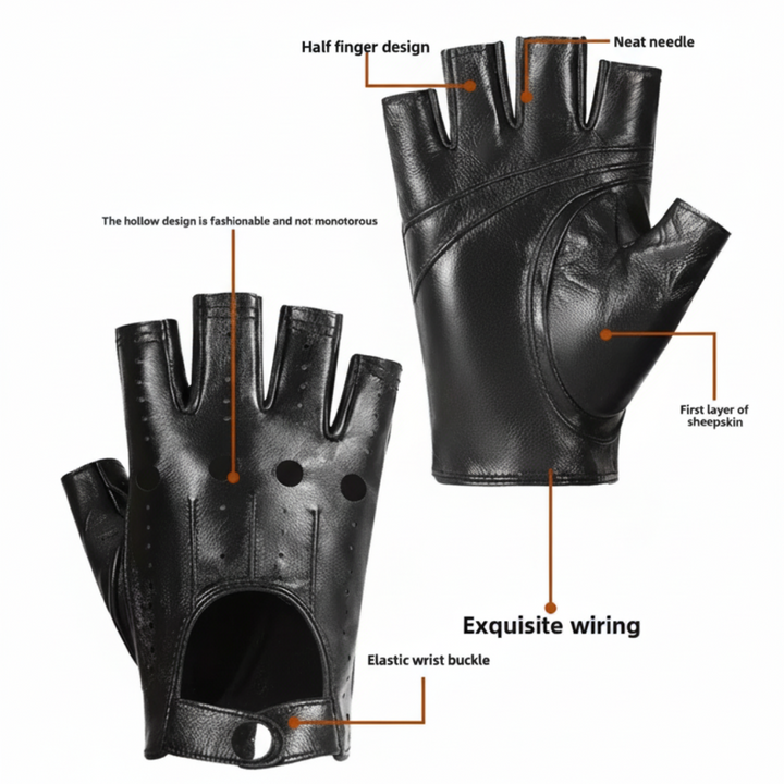 Florian | Perforated Leather Motorcycle Gloves (BUY 1 GET 1 FREE)