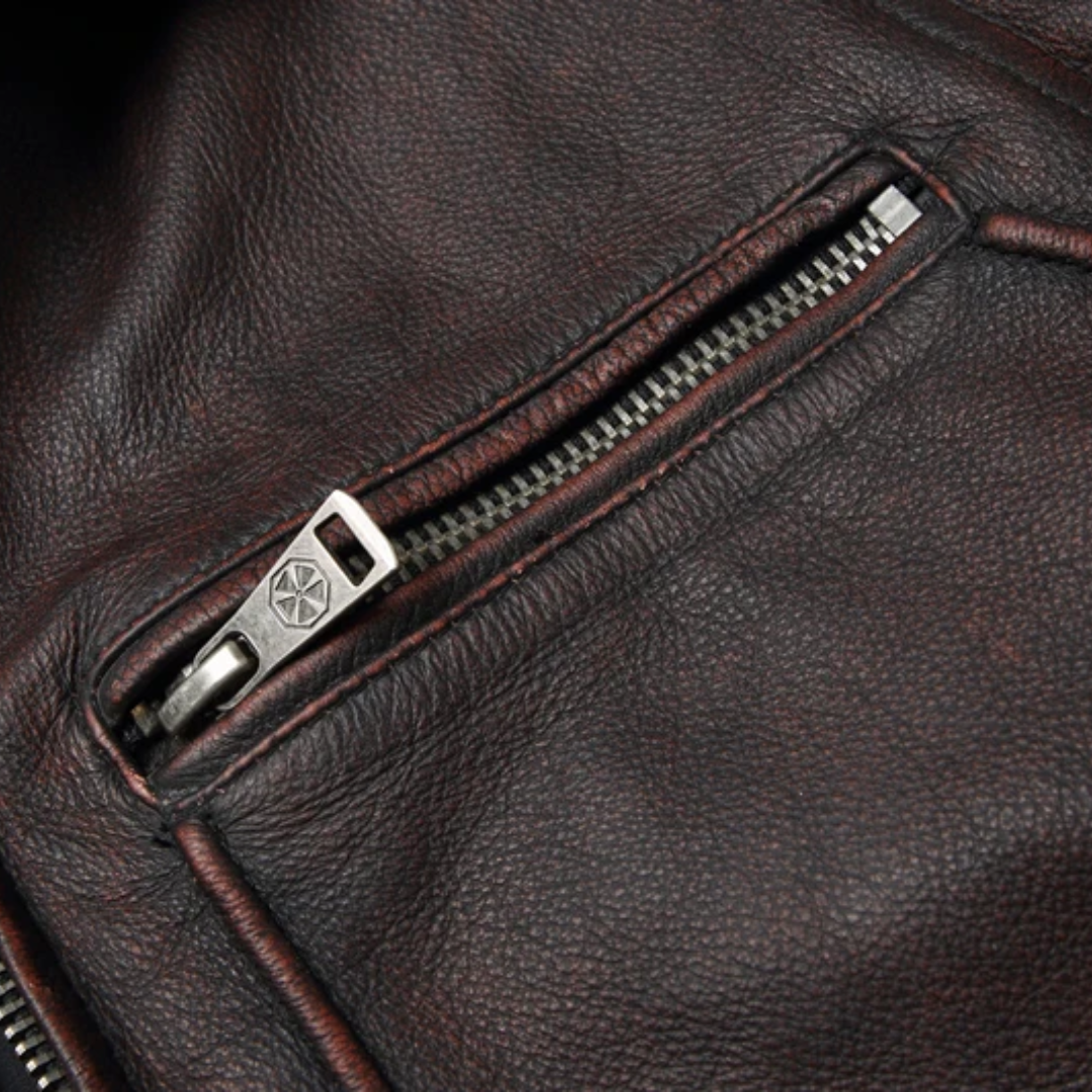 Thomas | Rugged Trucker Style Leather Jacket