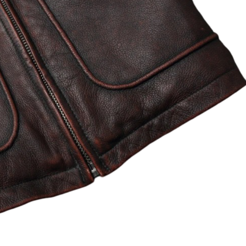 Thomas | Rugged Trucker Style Leather Jacket