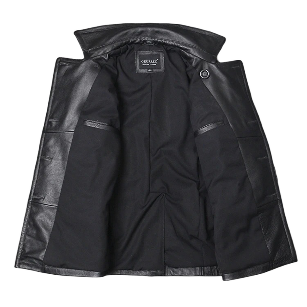 Ford | Men's Cowhide Double-Breasted Leather Jacket