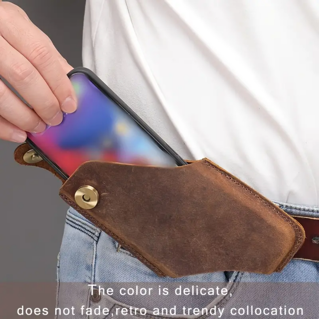 Oswin | Vertical Leather Phone Holster