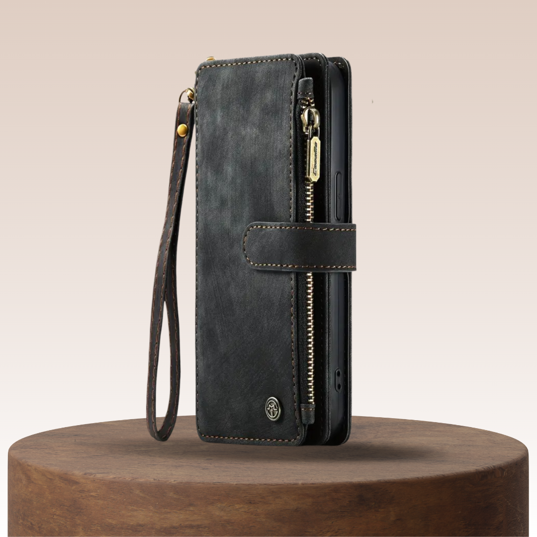 Clement | IPhone Case Leather Wallet with Wrist Strap (BUY 1 GET 1 FREE)