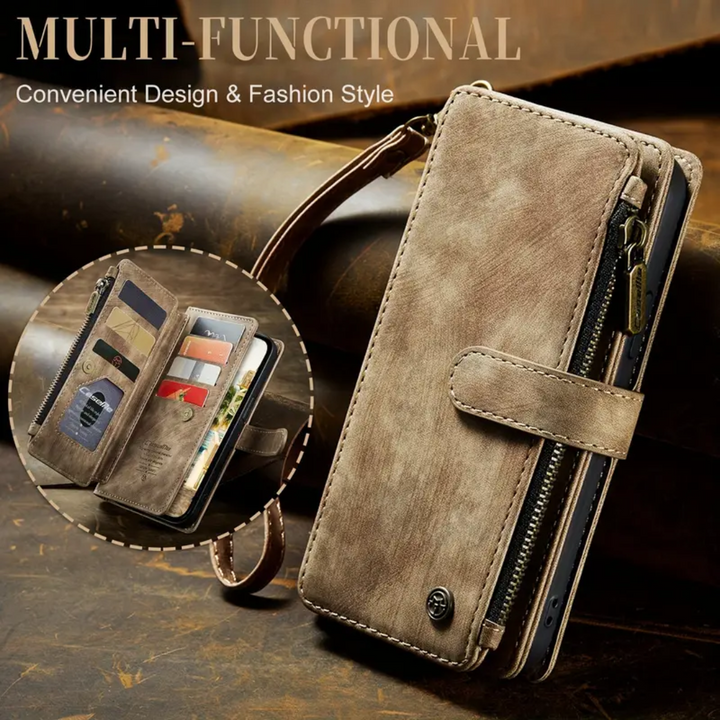 Clement | IPhone Case Leather Wallet with Wrist Strap (BUY 1 GET 1 FREE)
