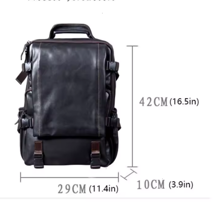 Griffin | Black Leather Backpack for Work and Travel (BUY 1 GET 1 FREE)