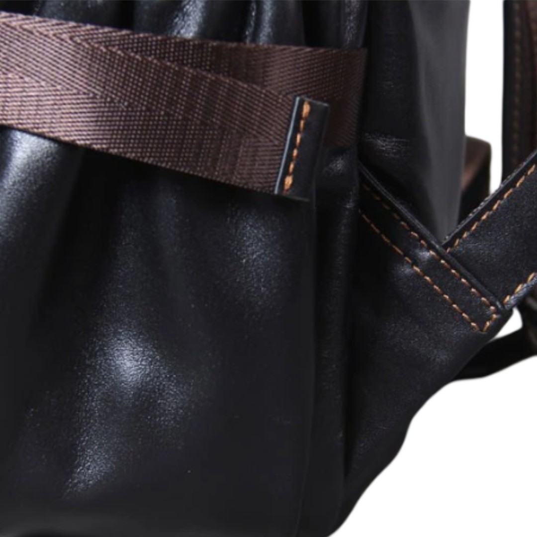 Griffin | Black Leather Backpack for Work and Travel (BUY 1 GET 1 FREE)