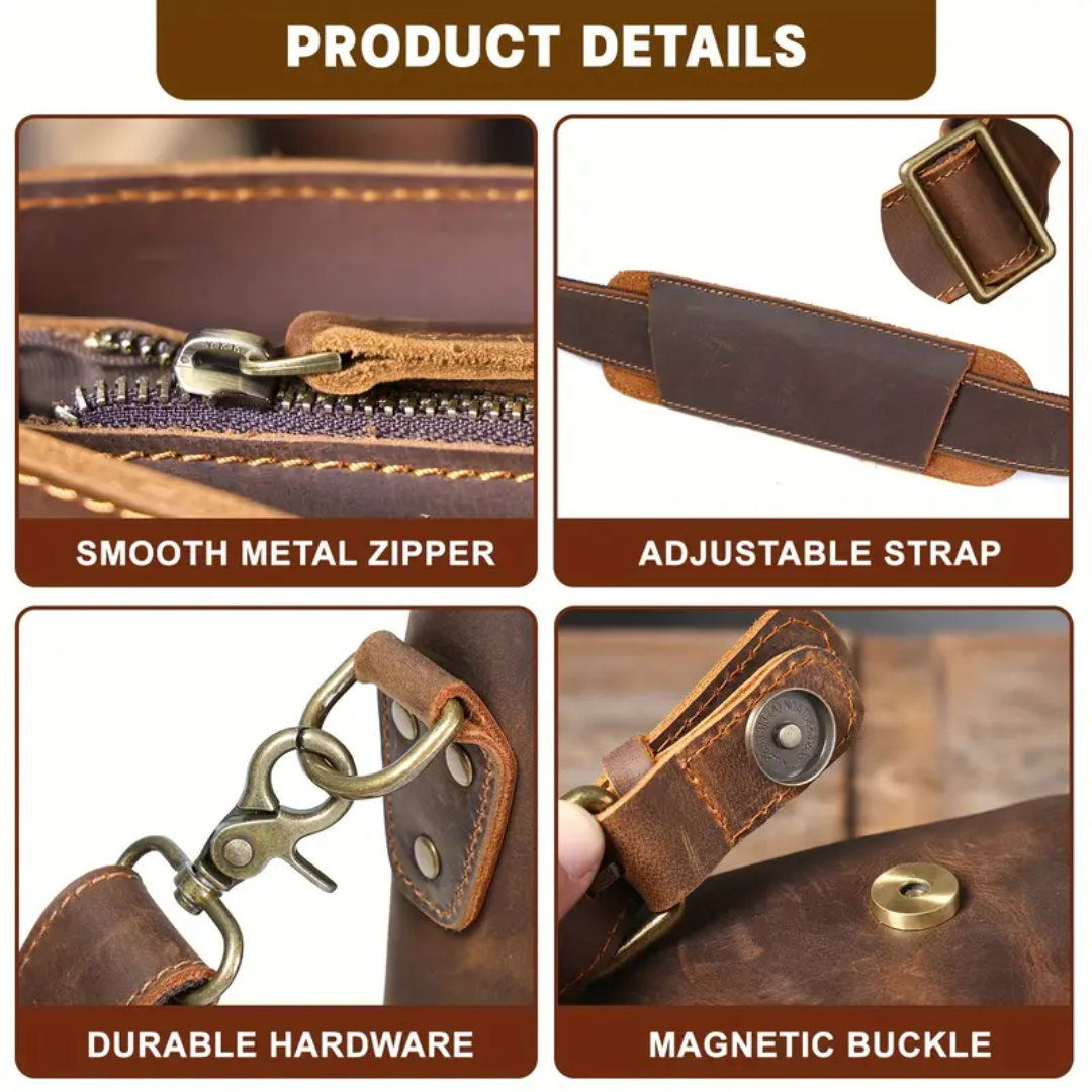 Clinton | Retro Leather Messenger Bag (BUY 1 GET 1 FREE)