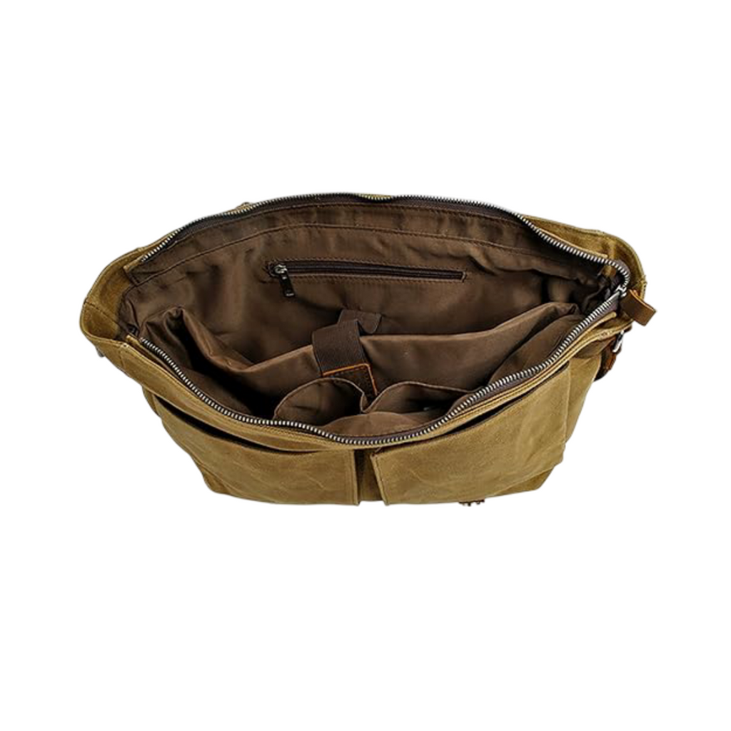 Drake | Waxed Accent Leather Shoulder Bag