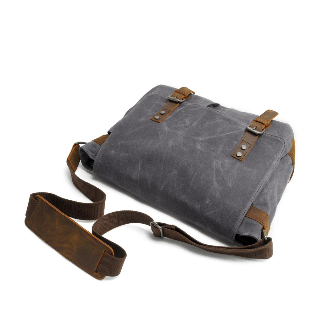 Drake | Waxed Accent Leather Shoulder Bag