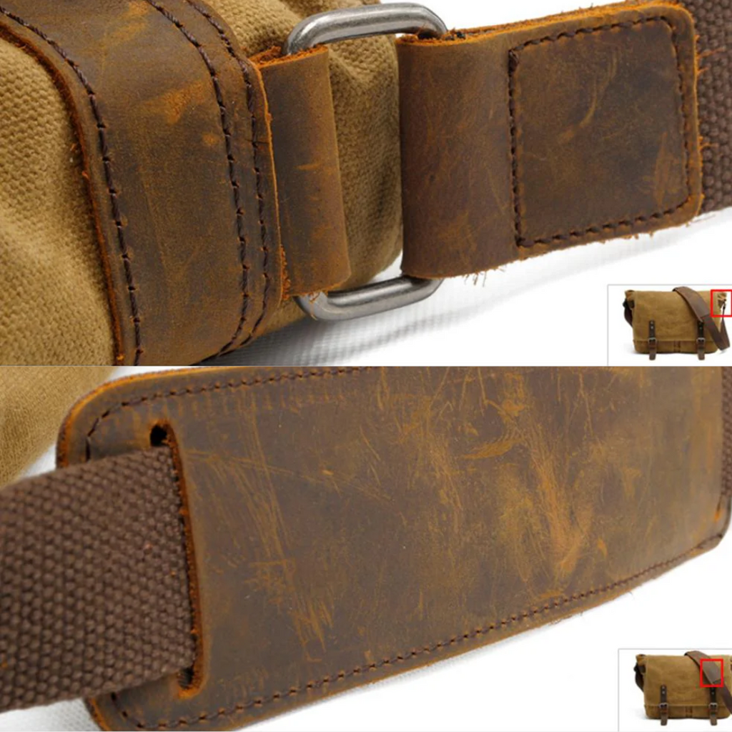 Drake | Waxed Accent Leather Shoulder Bag