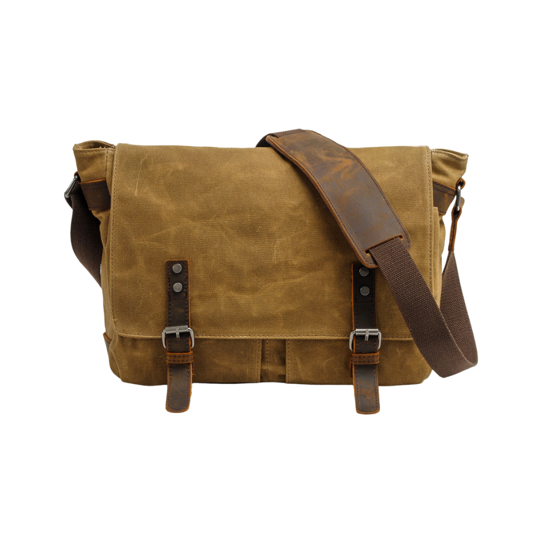 Drake | Waxed Accent Leather Shoulder Bag