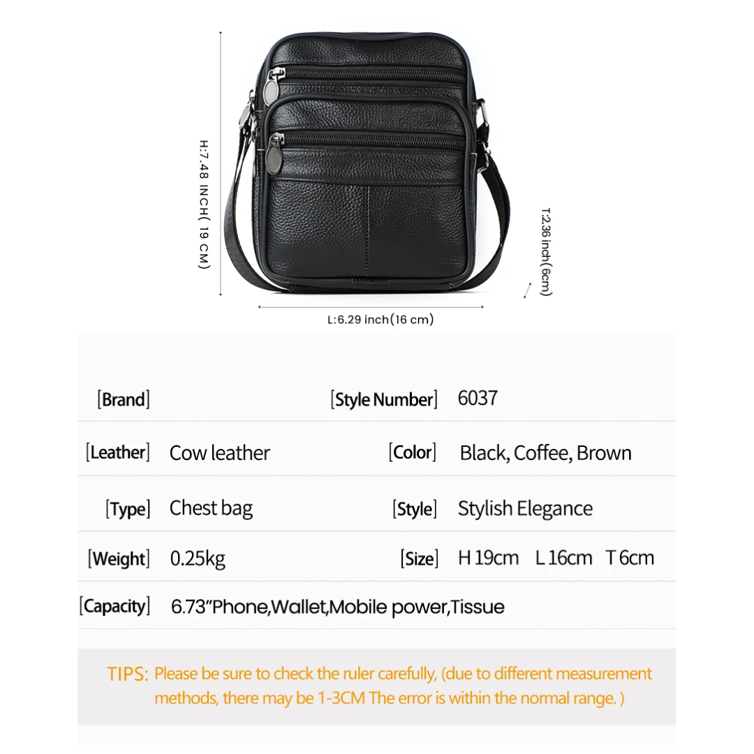 Griffin | Leather Business Crossbody Bag for Men
