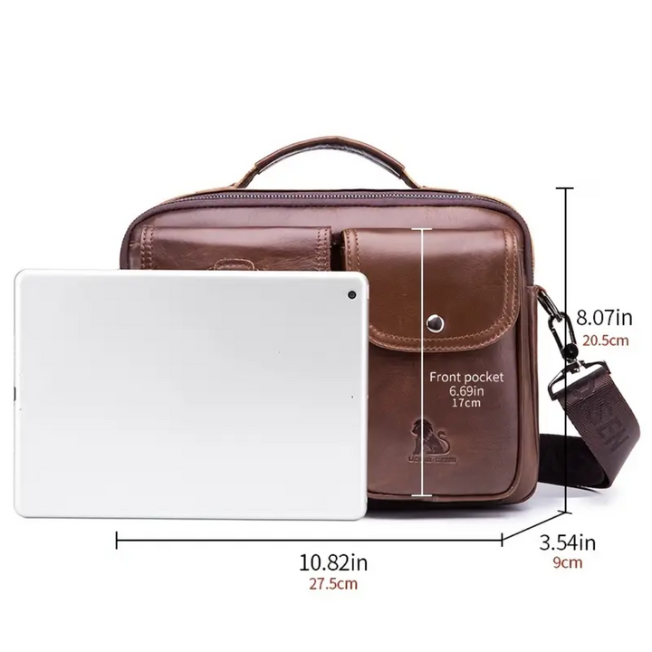 Grady | Classic Leather Shoulder Bag with Vintage Buckle Detail (BUY 1 GET 1 FREE)