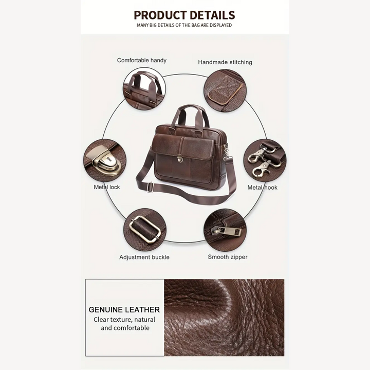 Wyatt | Heritage Leather Briefcase (BUY 1 GET 1 FREE)