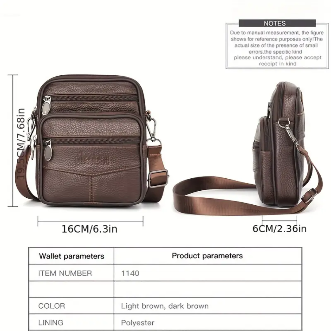 Brian | Textured Crossbody with Triple-Zip Utility (BUY 1 GET 1 FREE)