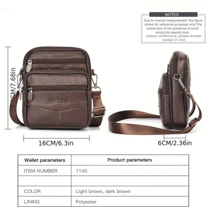 Brian | Textured Crossbody with Triple-Zip Utility (BUY 1 GET 1 FREE)