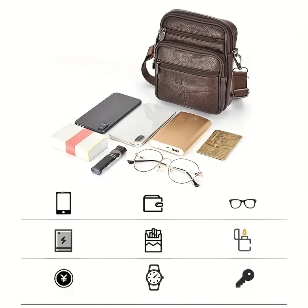Brian | Textured Crossbody with Triple-Zip Utility (BUY 1 GET 1 FREE)