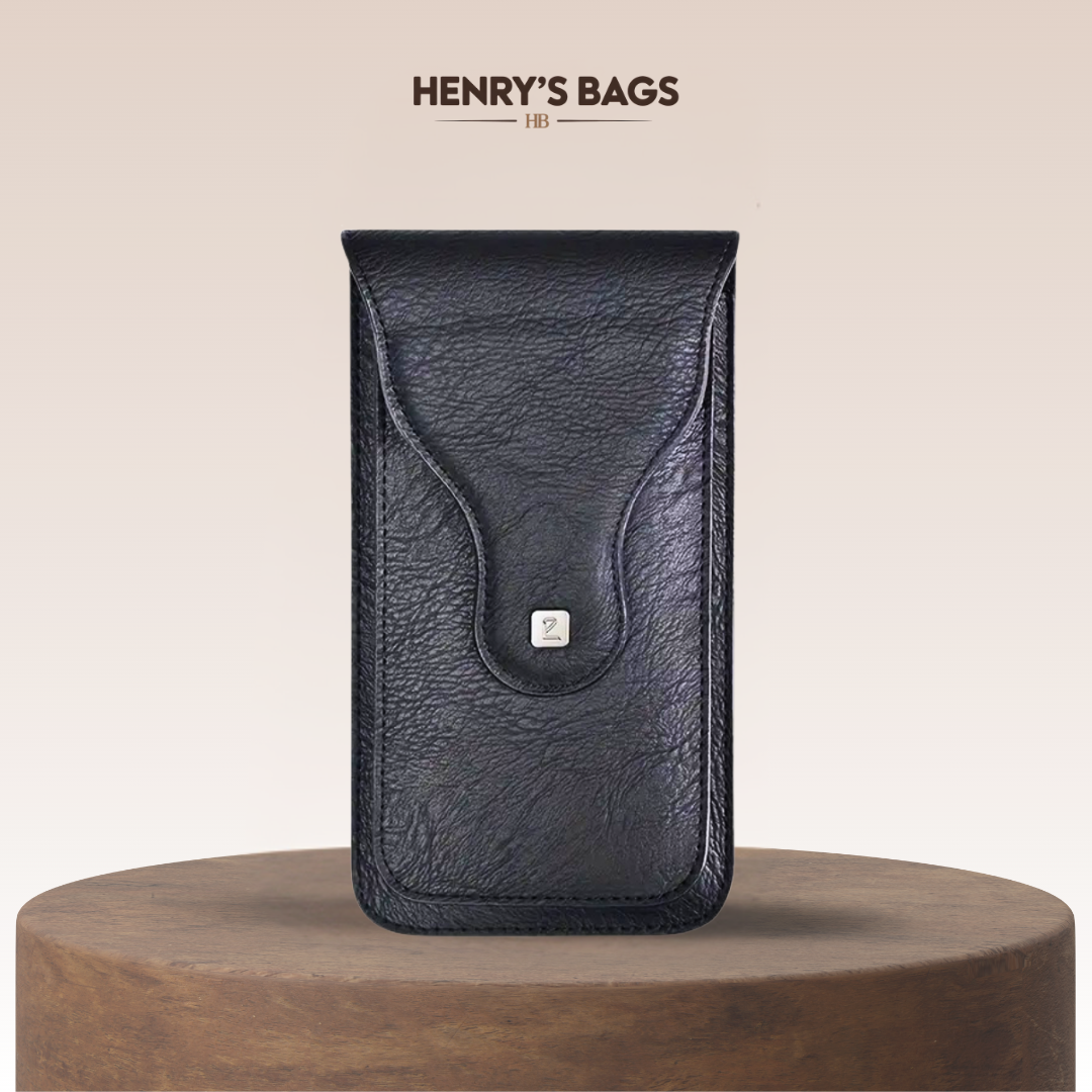 Xavier | Carabiner Clip Leather Phone Holster