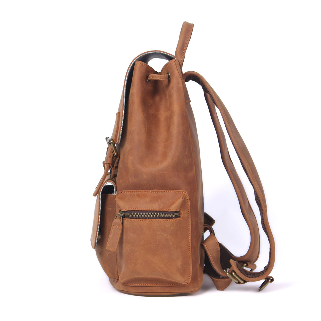 Flam | Leather Backpack with Drawstring (BUY 1 GET 1 FREE)