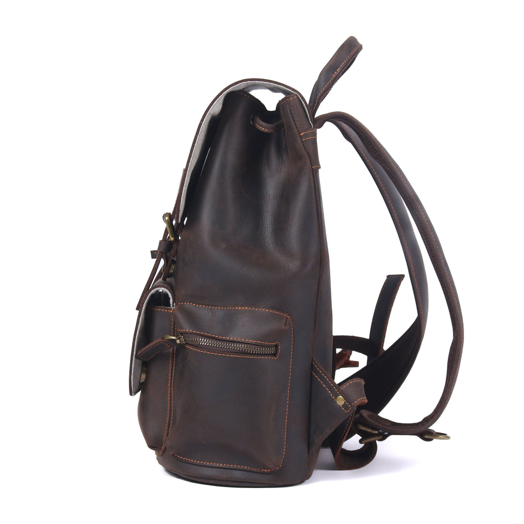 Flam | Leather Backpack with Drawstring (BUY 1 GET 1 FREE)