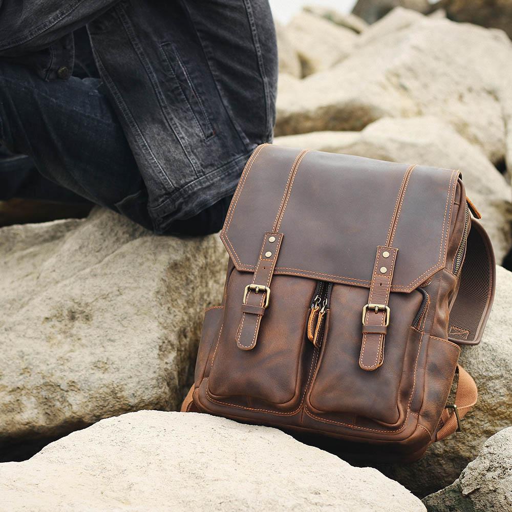 Biefeld | Brown Leather Backpack