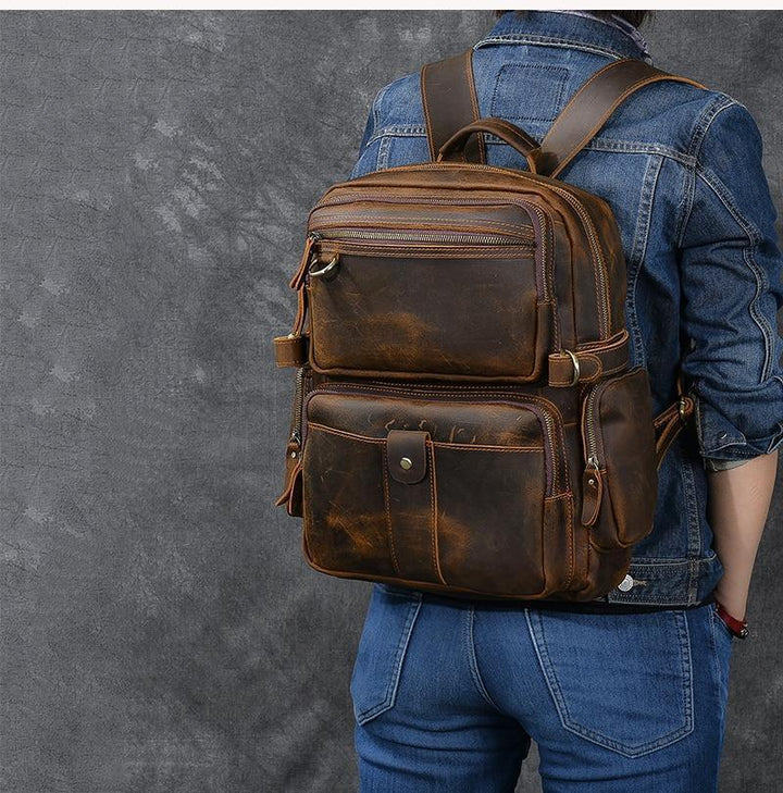 Basel | Brown Leather Backpack (BUY 1 GET 1 FREE)