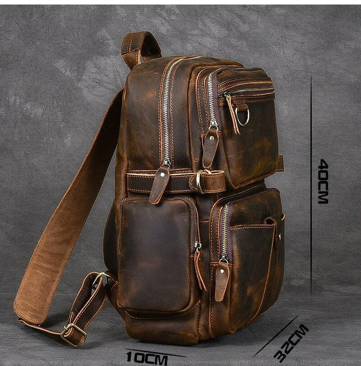 Basel | Brown Leather Backpack (BUY 1 GET 1 FREE)