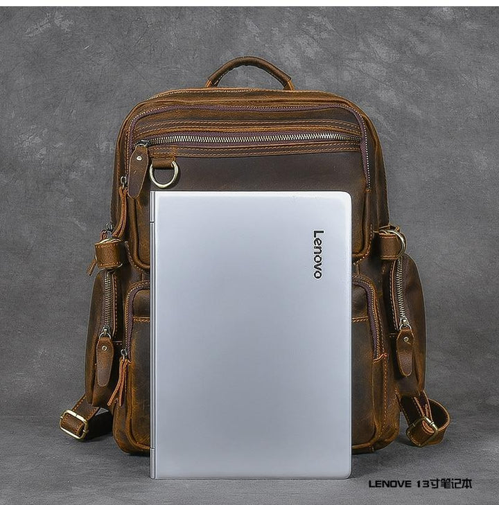 Basel | Brown Leather Backpack (BUY 1 GET 1 FREE)