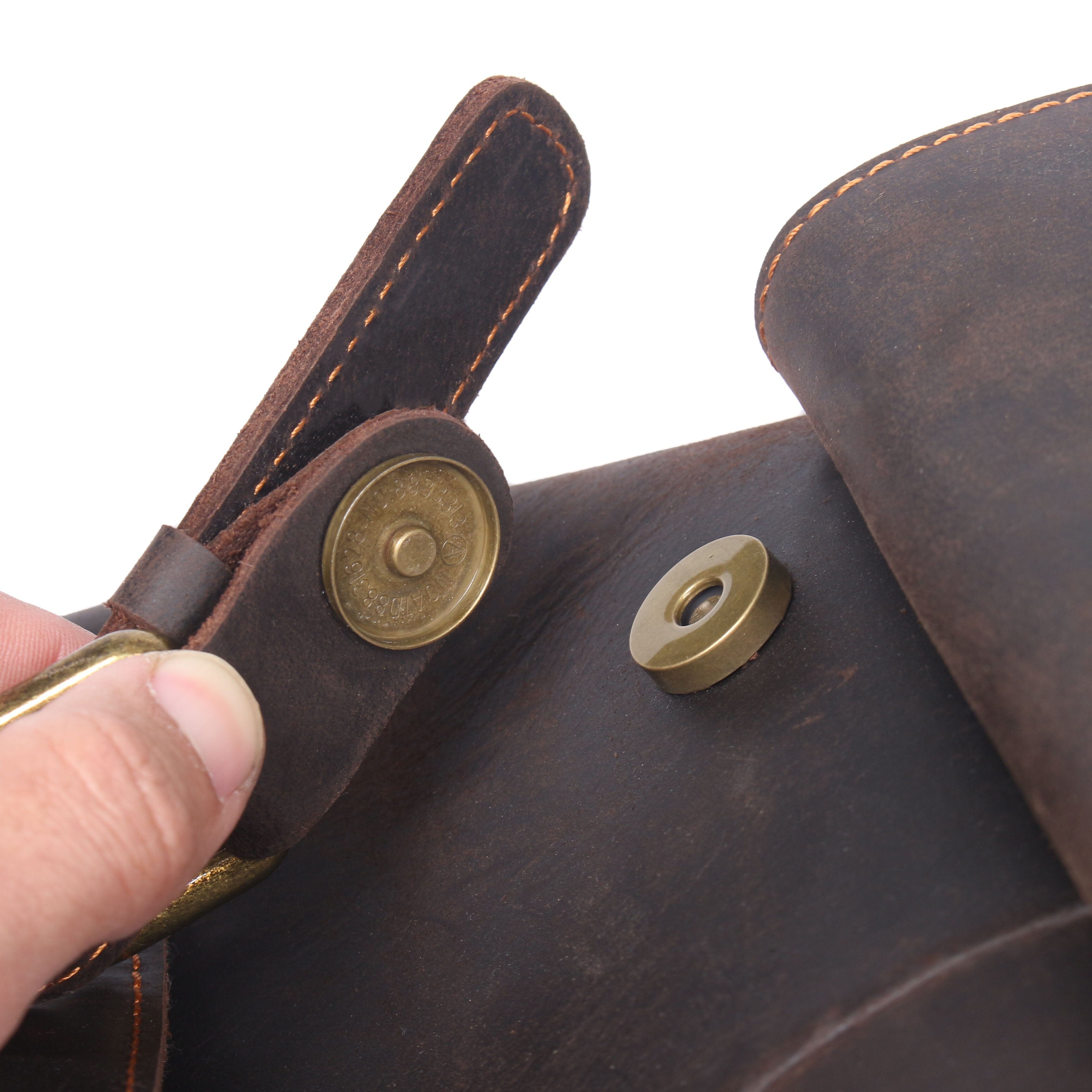 Flam | Leather Backpack with Drawstring